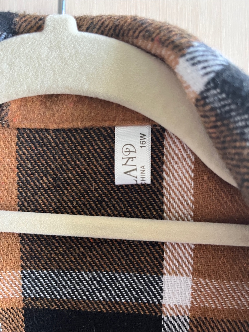 AND Plaid Throw in Brown, Black & Cream